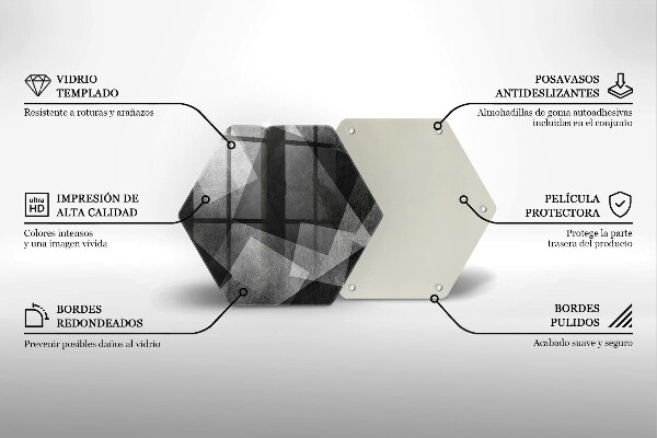 Skleněné krájecí prkénko Geometrické abstrakce