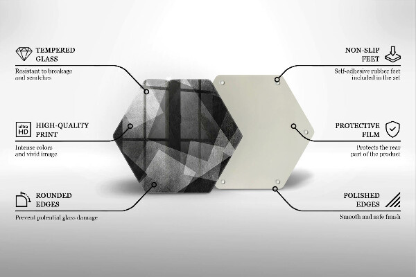 Skleněné krájecí prkénko Geometrické abstrakce