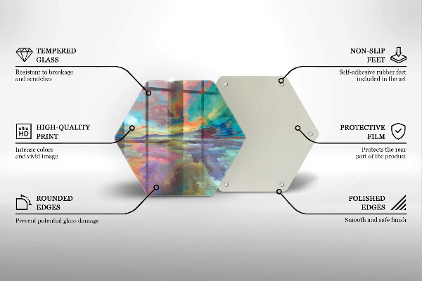 Skleněné krájecí prkénko Barevné nebe