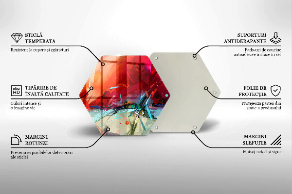 Skleněné krájecí prkénko Malovaná abstrakce