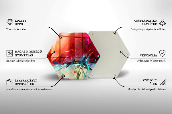 Skleněné krájecí prkénko Malovaná abstrakce