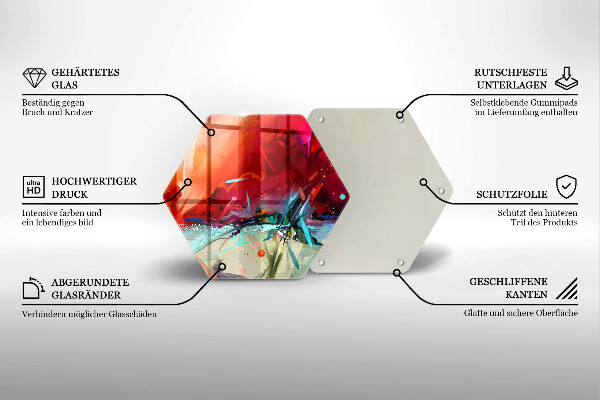 Skleněné krájecí prkénko Malovaná abstrakce