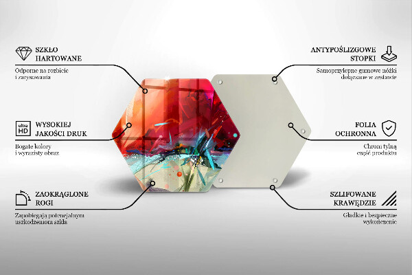 Skleněné krájecí prkénko Malovaná abstrakce