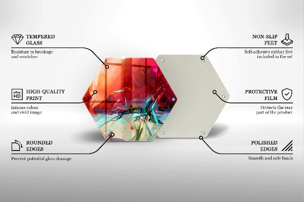 Skleněné krájecí prkénko Malovaná abstrakce