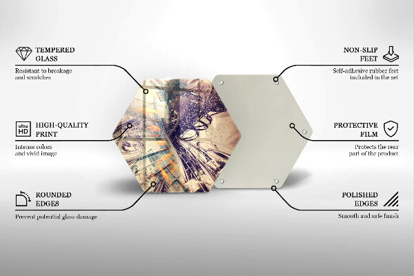 Skleněné krájecí prkénko Moderní kompozice