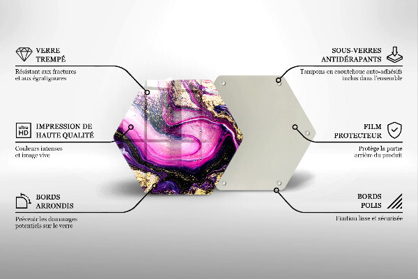 Skleněné krájecí prkénko Abstraktní design zlaté