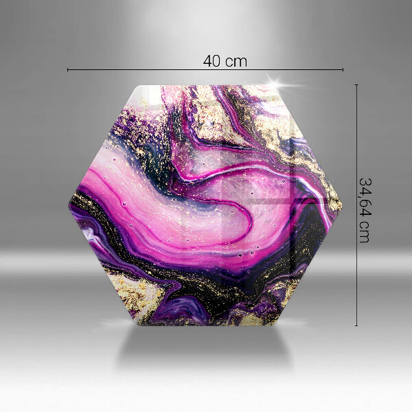 Skleněné krájecí prkénko Abstraktní design zlaté