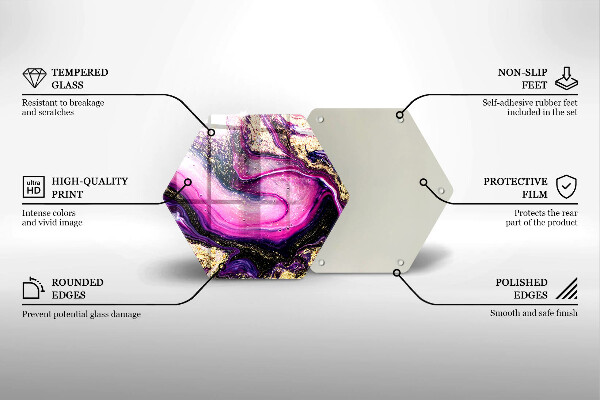 Skleněné krájecí prkénko Abstraktní design zlaté