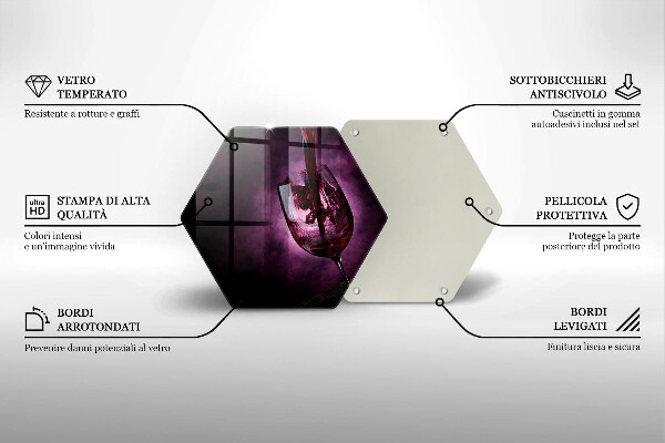 Skleněná deska do kuchyně Sklenice vína