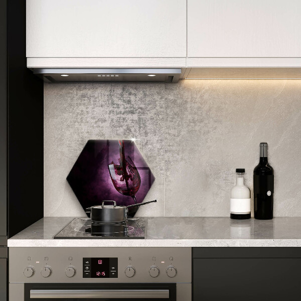 Skleněná deska do kuchyně Sklenice vína