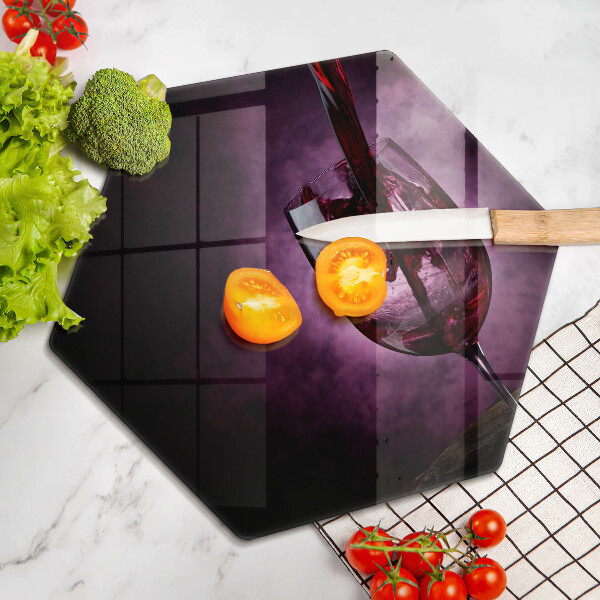 Skleněná deska do kuchyně Sklenice vína