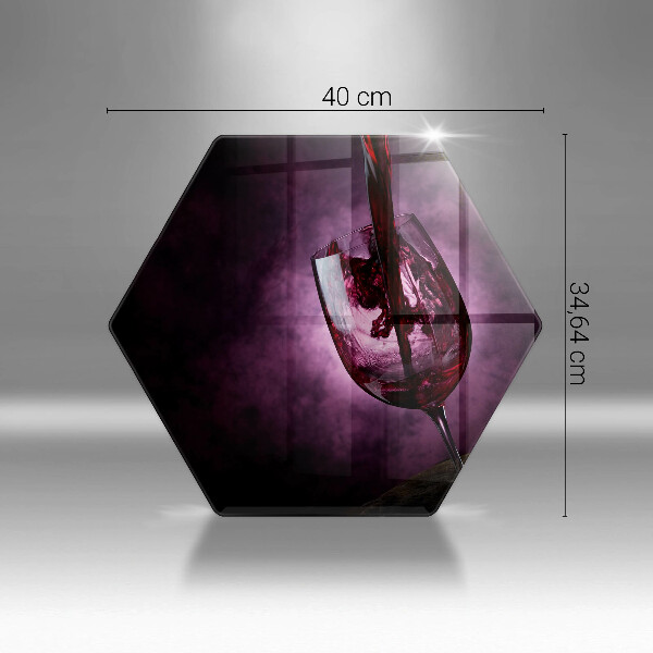 Skleněná deska do kuchyně Sklenice vína