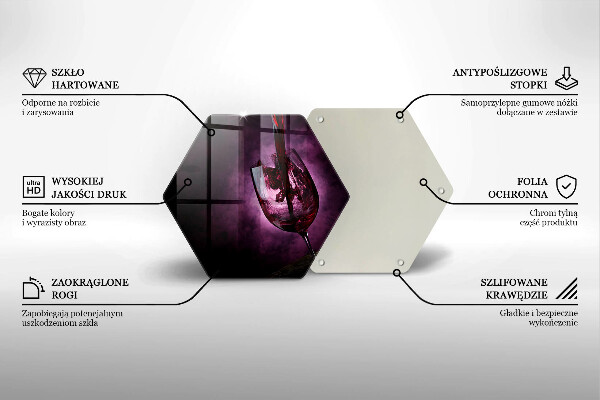 Skleněná deska do kuchyně Sklenice vína