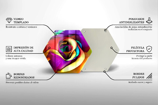 Skleněná krájecí deska Barevné okvětní lístky růží