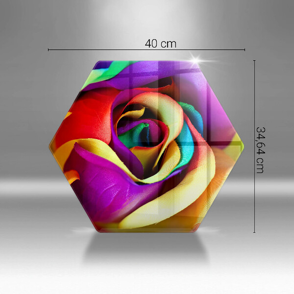 Skleněná krájecí deska Barevné okvětní lístky růží