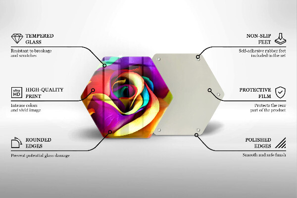 Skleněná krájecí deska Barevné okvětní lístky růží