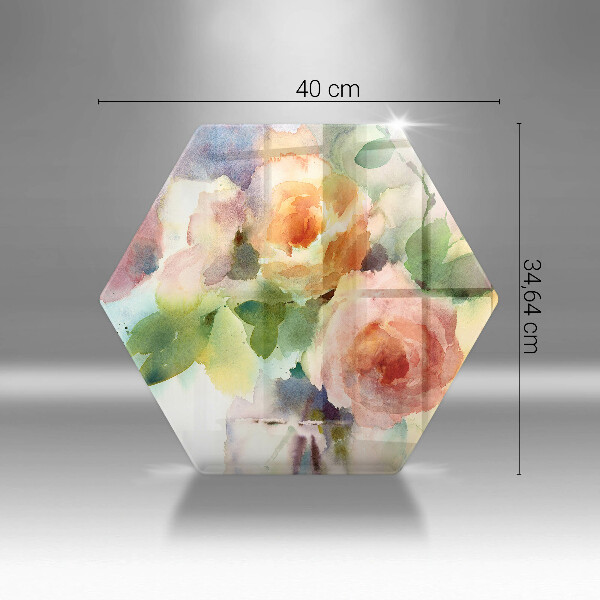 Skleněná krájecí deska Malované květiny