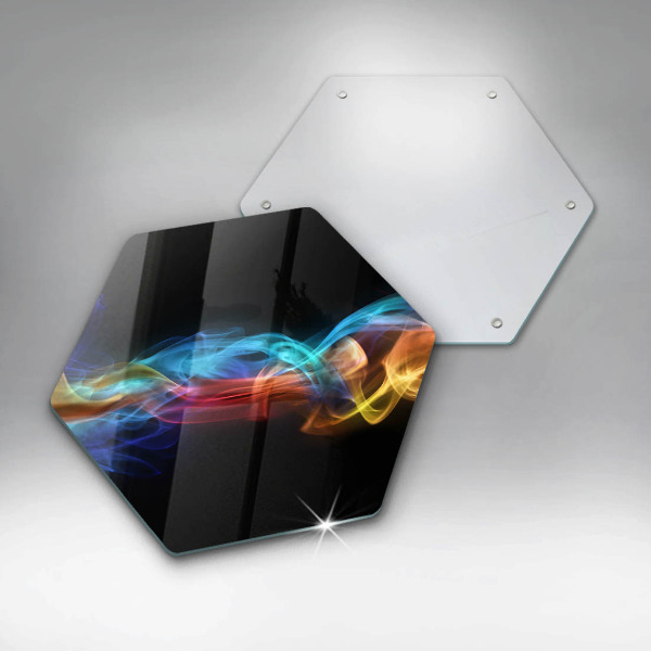 Skleněná deska do kuchyně Barevný kouř