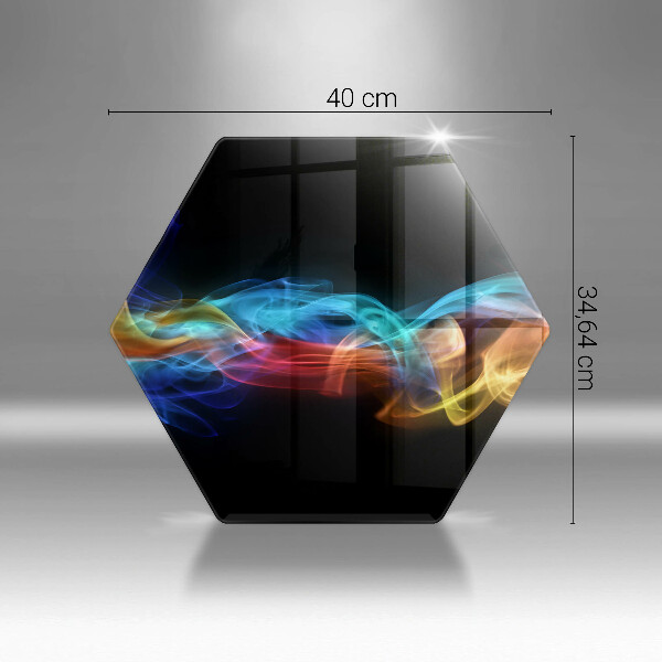 Skleněná deska do kuchyně Barevný kouř