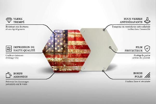 Skleněná krájecí deska Vlajka usa amerika