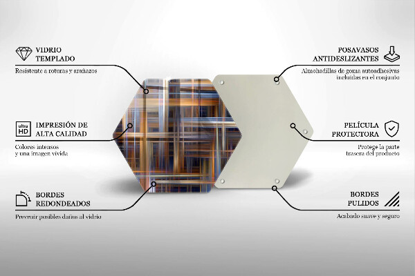 Skleněná krájecí deska Abstraktní barvy linky