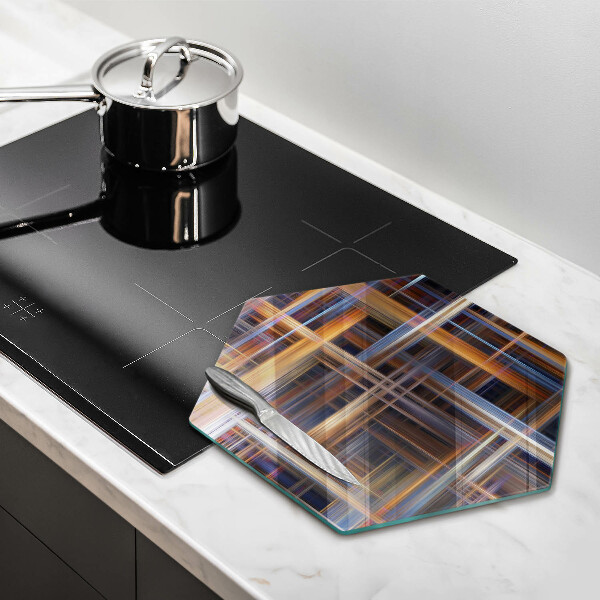 Skleněná krájecí deska Abstraktní barvy linky