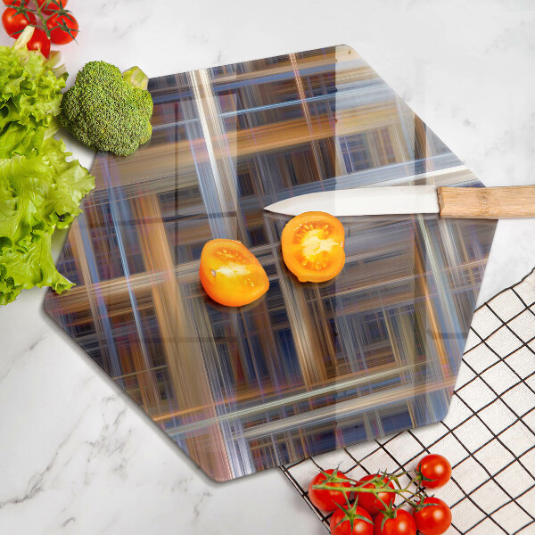 Skleněná krájecí deska Abstraktní barvy linky