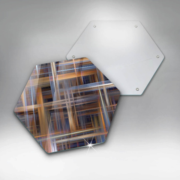 Skleněná krájecí deska Abstraktní barvy linky