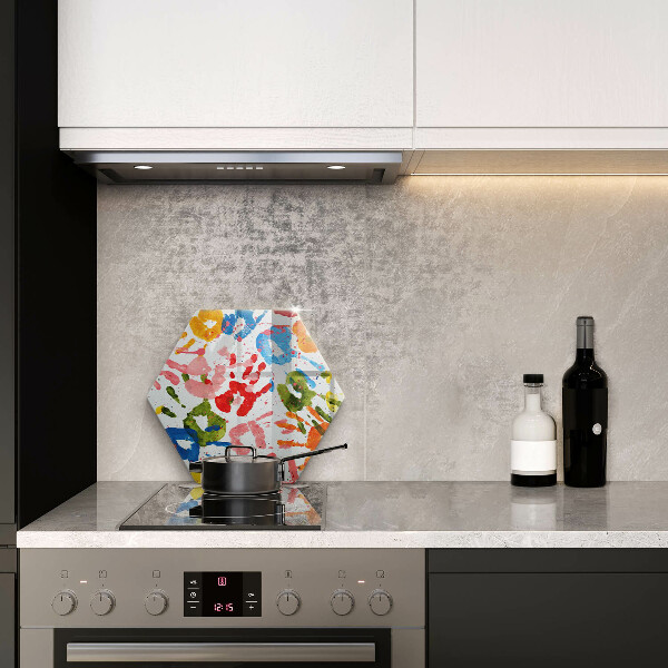 Skleněná deska do kuchyně Stopy dětských rukou