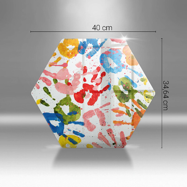 Skleněná deska do kuchyně Stopy dětských rukou