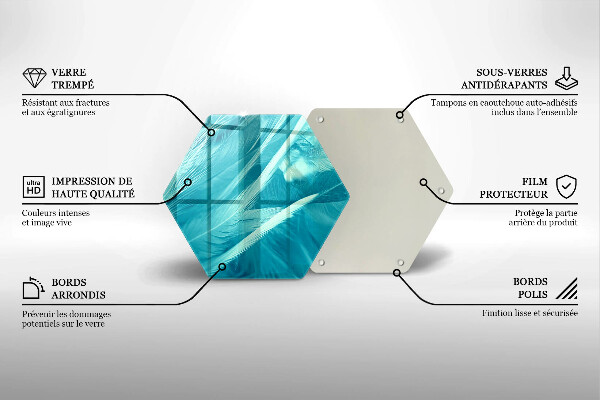 Skleněná deska do kuchyně Jemné peří