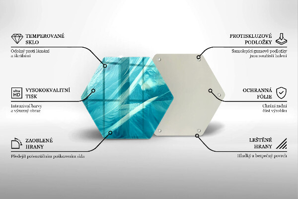 Skleněná deska do kuchyně Jemné peří