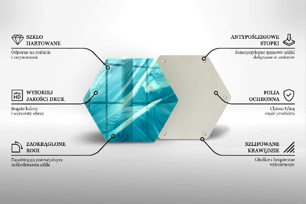 Skleněná deska do kuchyně Jemné peří