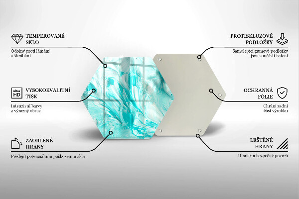 Skleněná deska do kuchyně Abstrakce barvy