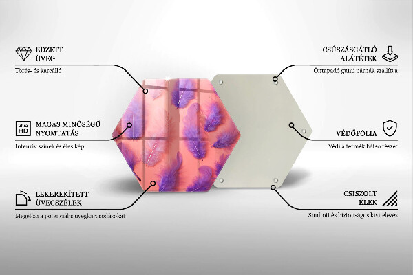 Skleněná deska do kuchyně Nadýchané peří