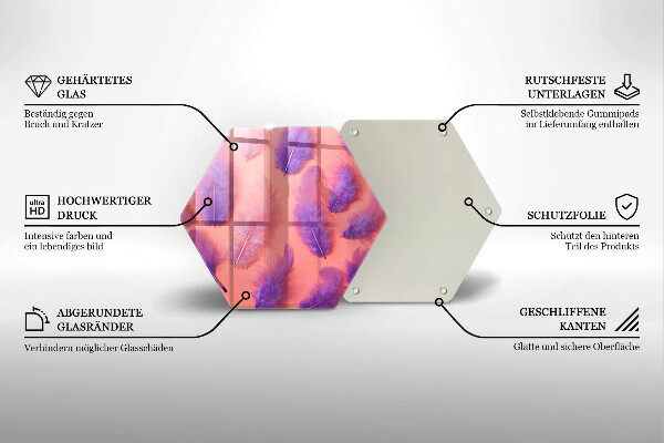 Skleněná deska do kuchyně Nadýchané peří