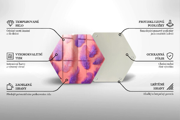 Skleněná deska do kuchyně Nadýchané peří
