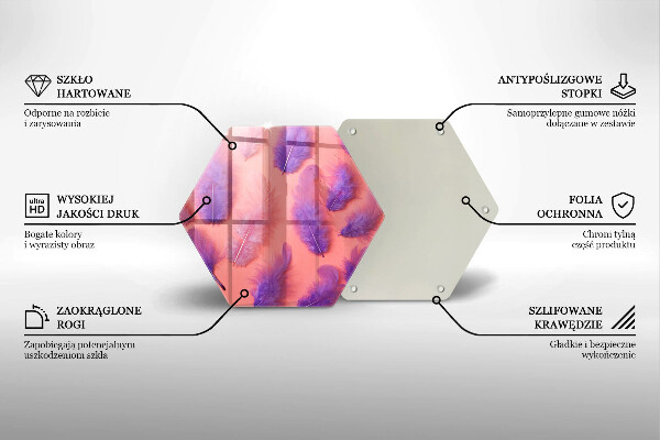 Skleněná deska do kuchyně Nadýchané peří