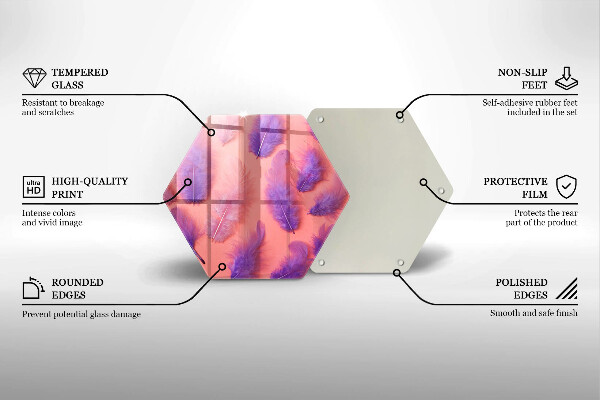 Skleněná deska do kuchyně Nadýchané peří