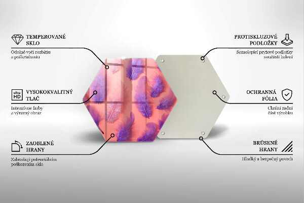 Skleněná deska do kuchyně Nadýchané peří