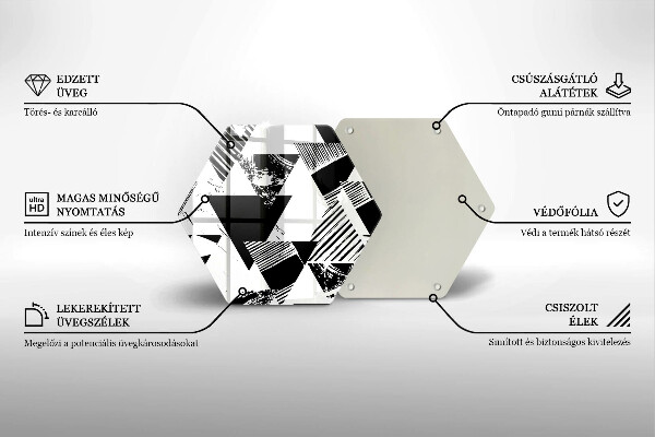 Skleněná deska do kuchyně Geometrické trojúhelníky