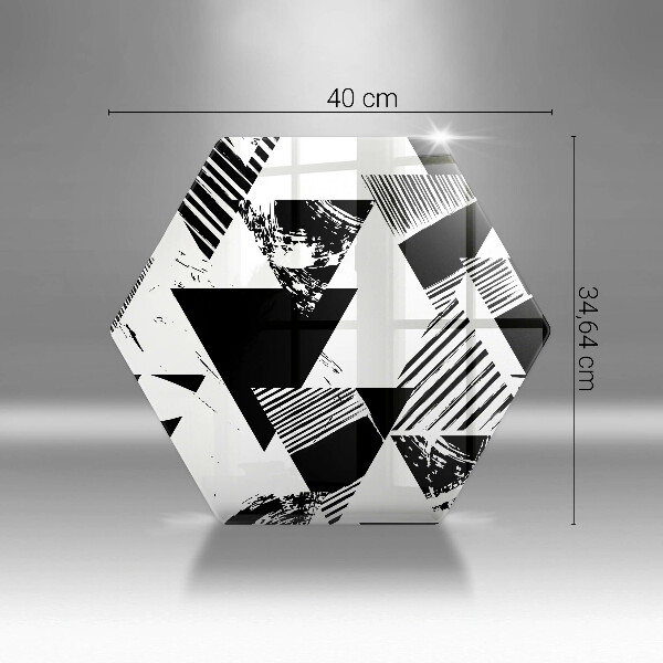 Skleněná deska do kuchyně Geometrické trojúhelníky