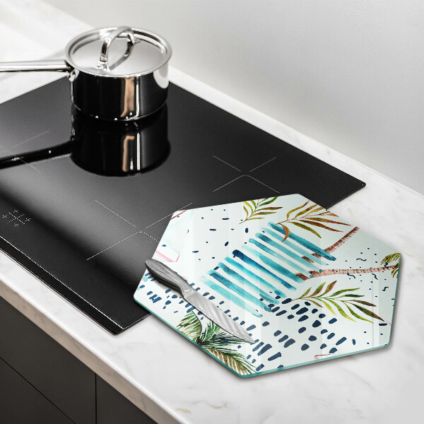 Skleněná deska do kuchyně Prázdninové ilustrace