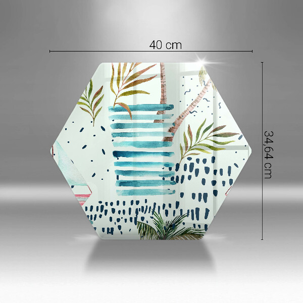 Skleněná deska do kuchyně Prázdninové ilustrace