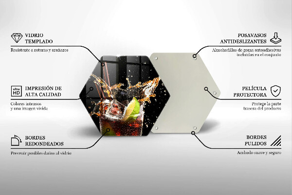 Skleněná deska do kuchyně Pijte s ledem