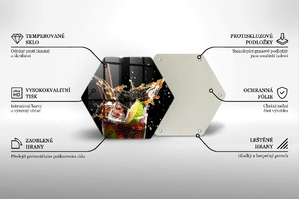 Skleněná deska do kuchyně Pijte s ledem