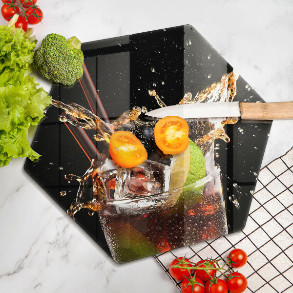 Skleněná deska do kuchyně Pijte s ledem