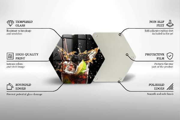 Skleněná deska do kuchyně Pijte s ledem