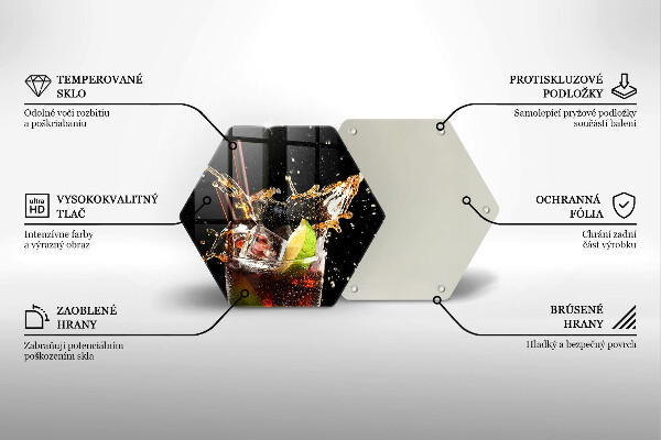 Skleněná deska do kuchyně Pijte s ledem