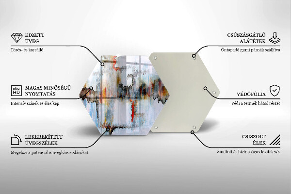 Skleněná deska do kuchyně Abstrakce barvy